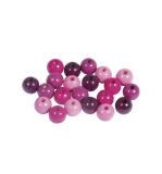 Wooden beads mix, FSC 100%, 8mm ø, blackberry