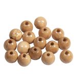 Perles en bois FSC 100%, polies, 8mm ø, nature