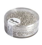 Rocailles, 2,6 mm ø, with silver inlet, silver