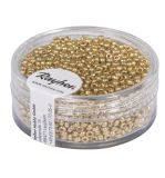 Rocailles, 2,0 mm ø, nacrées, or