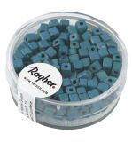 Metalic cube, matte, turquoise