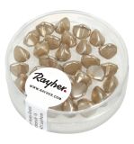 Glass bead triangle, taupe-brown