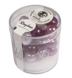 Perles en verre Renaissance, mi-transp.