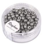 Silk-Bead  glass Rocailles, 4mm ø, anthracite