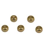 Rocailles metallic mit Großloch, 5,5mm ø, gold