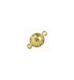 Magnetic clasp, round,  7mm ø, gold