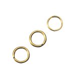 Jump ring, 8mm ø, gold