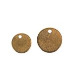 Set Metall-Anhänger Scheiben, gold