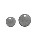 Set of metal pendants Discs, silver