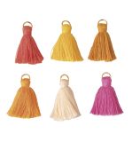 Cotton tassels, orange-red