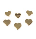 Metall Perlen Herz, gold