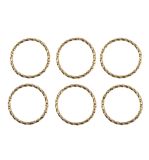 Twisted metal ring 20mm, gold