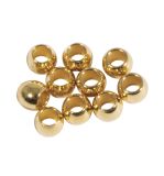 Perle d'espacement en métal, 3x2,5mm ø, or