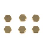 Perles métalliques Hexagone, or
