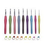 Häkelnadel Set mit Gummigriff, 2-10mm ø