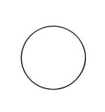 Anneaux en métal, revêtus,  ø15cm, noir