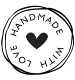 Stempel  Handmade with love , 3cm ø