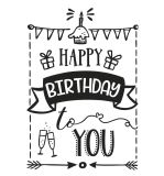 Stempel  Happy Birthday