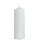 Bougie pilier, 8cm ø, blanc