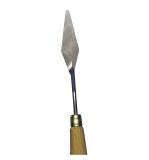 Metallic spatula with flexible blade tip