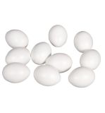 Plastic eggs, 6cm ø, white