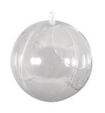 Boule en plastique, en 2 pces, 10cm ø