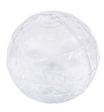 Boule plastique, en 2pces,facettée, ø8cm