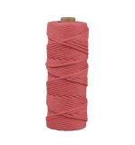 Macramé yarn, 3mm ø, coral-red