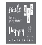 Siebdruck-Schablone Smile A4