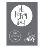 Siebdruck-Schablone Happy Day A4