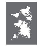 Pochoir de sérigraphie World Map A5
