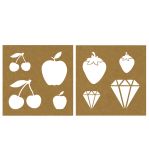 Papier-Schablone Früchte/Diamant