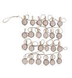 Advent numbers 1-24 on clothes pegs