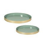 Plateau décoratif en métal, 20+25cm ø
