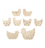 Furnierholz Hahn + Hühner