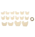 Holz Deko Hahn + Hühner, FSC Mix Credit