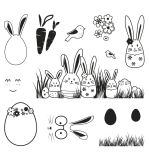 Clear Stamps Famille de lapins