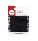 Cotton cord, waxed, black