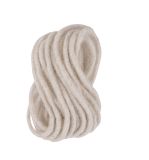 Wool cord with jute core, 5mm ø, white