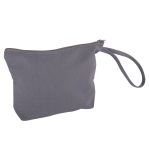 Cosmetic bag with zipper, mouse grey
