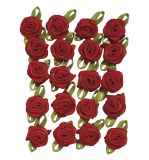 Petites roses sur noeud, 10 mm ø, rouge
