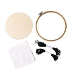 Bamboo embroidery frame set, 17cm ø