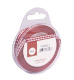 Checked pattern ribbon, red