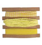 Rubans + ficelle kit, jaune soleil