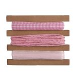 Ribbon + cord set, pale-pink
