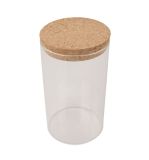 Glass jar with cork lid, 9.5cm ø
