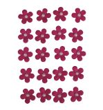 Deko-Sticker: Papierblüten m. Halbperle, pink