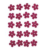 Deko-Sticker: Papierblüten m. Halbperle, pink