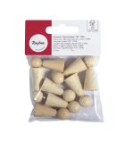Cône pour figurines bois brut, FSC 100%