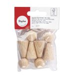 Cône pour figurines bois brut, FSC 100%